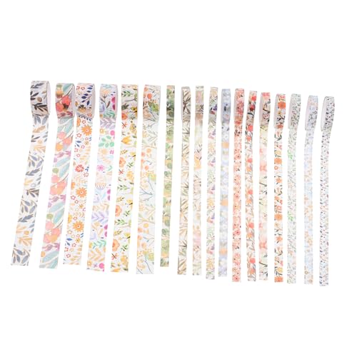 AKOOSY 18 Rollen Washi-tape Blumen Party Dekorateur Klebeband Sammelalbum Maskierung Klebstoff Geburtstag Dekoration Scrapbooking Dekorativ Wickelband Aufkleber Washi Tape Abkleben Papier von AKOOSY