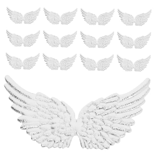 AKOOSY 18 Stück Flügelbekleidungszubehör Kleidung Trimmen Selber Machen Flügel Schmuck Dekorative Flügel Miniflügel Flügel Zum Basteln Engelsflügel Dekoration Flügelanhänger Stoff Silver AKOOSY 18 Stück Flügelbekleidungszubehör Kleidung Trimmen Selber Machen Flügel Schmuck Dekorative Flügel Miniflügel Flügel Zum Basteln Engelsflügel Dekoration Flügelanhänger Stoff Silver von AKOOSY