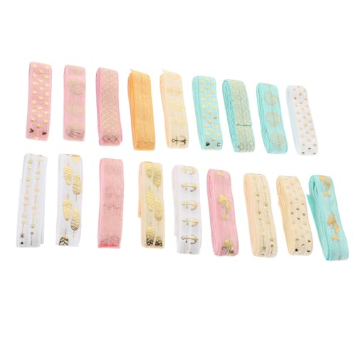 AKOOSY 18 Stück Teiliges Elastisches DIY Band Bedrucktes Stretch Ribbon mit Hotfix Kanten Vielseitig für Haarbänder Handgelenkschmuck und Bastelarbeiten Langlebig und Farbecht Design AKOOSY 18 Stück Teiliges Elastisches DIY Band Bedrucktes Stretch Ribbon mit Hotfix Kanten Vielseitig für Haarbänder Handgelenkschmuck und Bastelarbeiten Langlebig und Farbecht Design von AKOOSY