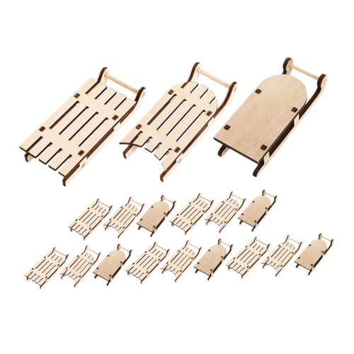 AKOOSY 18 Stück Teiliges Miniatur Holzschlitten mit Weihnachtsbaum Anhänger Charmant für DIY Bastelprojekte Festliche Hochzeit Deko Robust und Detailreich AKOOSY 18 Stück Teiliges Miniatur Holzschlitten mit Weihnachtsbaum Anhänger Charmant für DIY Bastelprojekte Festliche Hochzeit Deko Robust und Detailreich von AKOOSY
