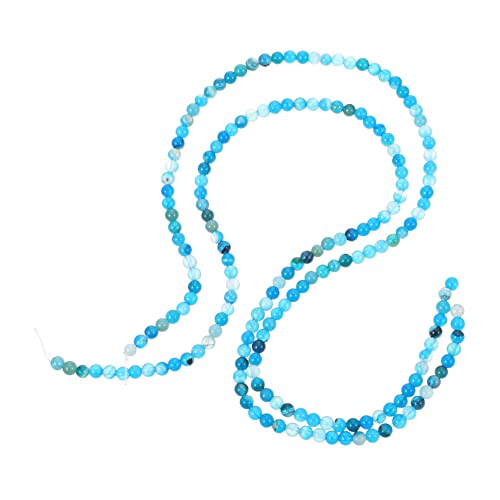 AKOOSY 180Stücke Achatperlen Runde Steine Handwerklose Edelsteinperlen für DIY Schmuck für Armbänder Halsketten und Dekorationen Gestreift von AKOOSY