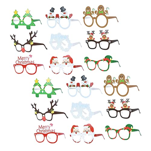 AKOOSY 18stücke Teiliges Weihnachts-papierbrillen Für Lustige Foto-requisiten Für Weihnachtsfeiern Als Party- Und Festliche Dekoration von AKOOSY