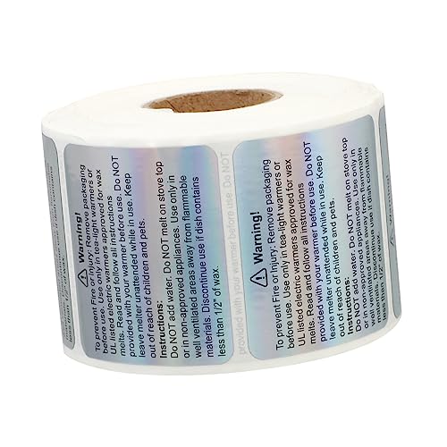 AKOOSY 1Rolle Kerzenwarnaufkleber Selbstklebend für Wachsschmelzen und Langlebig für Kerzengläser und DIY Kerzenherstellung AKOOSY 1Rolle Kerzenwarnaufkleber Selbstklebend für Wachsschmelzen und Langlebig für Kerzengläser und DIY Kerzenherstellung von AKOOSY