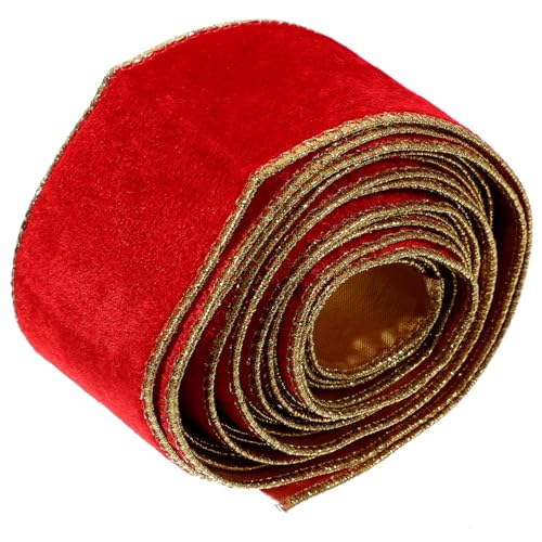 AKOOSY 1Rolle Rotes Samtband Multifunktionales Geschenkband für DIY Bastelprojekte Hochwertiges Weiches Dekoband für Haaraccessoires und Verpackungen AKOOSY 1Rolle Rotes Samtband Multifunktionales Geschenkband für DIY Bastelprojekte Hochwertiges Weiches Dekoband für Haaraccessoires und Verpackungen von AKOOSY