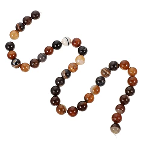 AKOOSY 1Satz Runde Agnat Perlen für DIY Schmuck Auffädeln von Armbändern und Bastelideen für Schmuckherstellung von AKOOSY