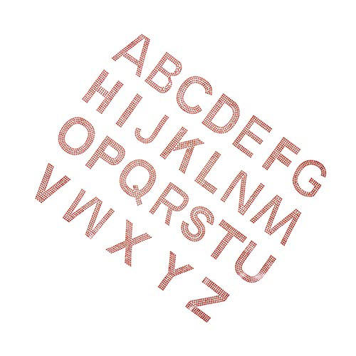 AKOOSY 1Satz Strass Buchstaben Patches zum Aufbügeln DIY Applikationen für Kleidung und Taschen Glitzer Strass Aufnäher Selbstklebende Dekoration für Jeans Hüte und Mehr von AKOOSY