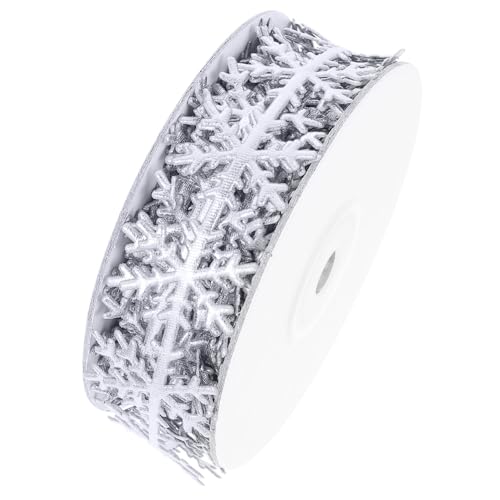AKOOSY 1Stück Elegantes Schneeflockenband Hochwertigem Geschenkverpackungsband für Weihnachten DIY Dekoration Schleifen für Hochzeiten und Partys Vielseitig AKOOSY 1Stück Elegantes Schneeflockenband Hochwertigem Geschenkverpackungsband für Weihnachten DIY Dekoration Schleifen für Hochzeiten und Partys Vielseitig von AKOOSY
