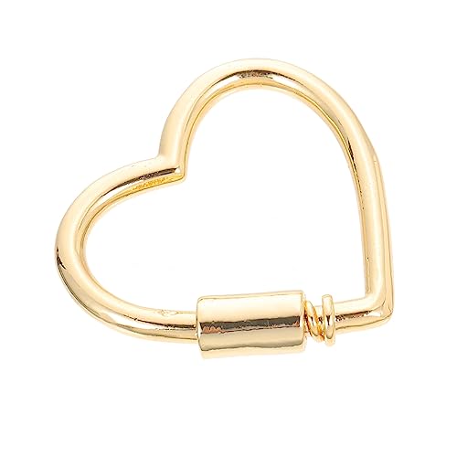 AKOOSY 1Stück Herzform Schraubenschloss Karabiner Verschluss für DIY Schmuck Großer Charme Langlebig und Farbbeständig für Armbänder von AKOOSY