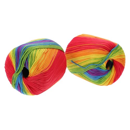 AKOOSY 2 Rollen Gradient Baumwollgarn DIY Strickgarn für Handarbeiten Langlebiges Häkelgarn zum Stricken von Pullovern Decken und Spitzen Farbenfrohes Weiches Garn für Anfänger und AKOOSY 2 Rollen Gradient Baumwollgarn DIY Strickgarn für Handarbeiten Langlebiges Häkelgarn zum Stricken von Pullovern Decken und Spitzen Farbenfrohes Weiches Garn für Anfänger und von AKOOSY