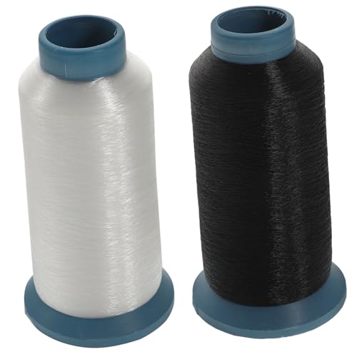 AKOOSY 2 Rollen Nähgarn Nylon Nähfaden für Hand und Maschinen Nähen Schwarz und Weiß für DIY Projekte Kleidung und Reparaturen von AKOOSY