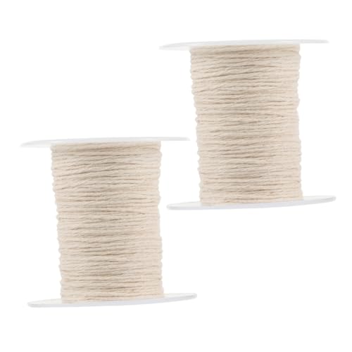 AKOOSY 2 Rollen Reiner Wattestäbe -Kerzen -docht Verjüngt Docht Für Kerzen Dochte Kerzendocht Kerze Aus Baumwolle Beige Plastik AKOOSY 2 Rollen Reiner Wattestäbe -Kerzen -docht Verjüngt Docht Für Kerzen Dochte Kerzendocht Kerze Aus Baumwolle Beige Plastik von AKOOSY