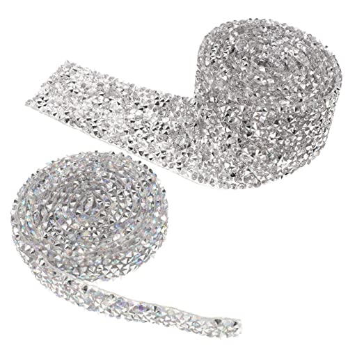 AKOOSY 2 Rollen Selbstklebendes Strassband Silberner Ab Glitzer Bunter Stark Haftende Strasssteine für Kleidung DIY Basteln Zuschneidbar Langlebig und Dekorativ AKOOSY 2 Rollen Selbstklebendes Strassband Silberner Ab Glitzer Bunter Stark Haftende Strasssteine für Kleidung DIY Basteln Zuschneidbar Langlebig und Dekorativ von AKOOSY