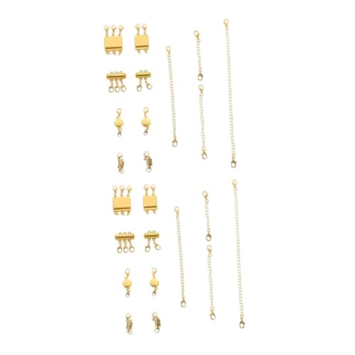 AKOOSY 2 Sätze Leichtes Legierungs Multi Necklace Clasp Set mit Verstellbaren Kettenverlängerungen und Karabinerverschlüssen Vielseitig Einsetzbar für Halsketten und Armbänder Einfache AKOOSY 2 Sätze Leichtes Legierungs Multi Necklace Clasp Set mit Verstellbaren Kettenverlängerungen und Karabinerverschlüssen Vielseitig Einsetzbar für Halsketten und Armbänder Einfache von AKOOSY
