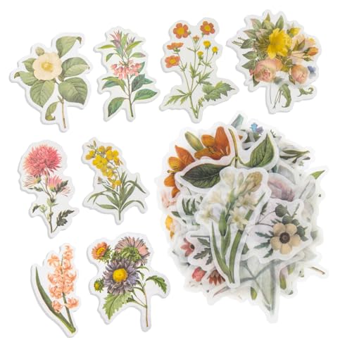 AKOOSY 2 Sätze Selbstklebende Vintage Blumenaufkleber Retro Pflanzen Sticker für DIY Scrapbooking Tagebuch Dekoration Kreative Handbuch Sticker AKOOSY 2 Sätze Selbstklebende Vintage Blumenaufkleber Retro Pflanzen Sticker für DIY Scrapbooking Tagebuch Dekoration Kreative Handbuch Sticker von AKOOSY