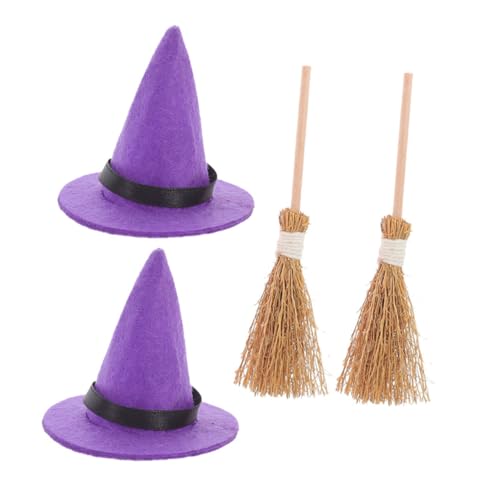 AKOOSY 2 Sätze Teiliges Mini Hexenhut und Besen Set aus Natürlichem Stroh Kleine Halloween Party Dekoration Detailreiche Miniatur Hexenhaus Accessoires für Basteln und Puppenhäuser AKOOSY 2 Sätze Teiliges Mini Hexenhut und Besen Set aus Natürlichem Stroh Kleine Halloween Party Dekoration Detailreiche Miniatur Hexenhaus Accessoires für Basteln und Puppenhäuser von AKOOSY