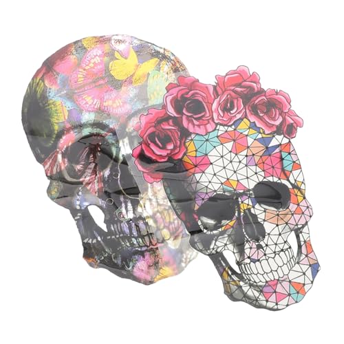AKOOSY 2 Stk. Teiliges Halloween Bügelbild Set Vielseitige Schädel Heat Transfer Patches DIY Kleidung Aufbügler Modische Totenkopf Motive Einfache Anwendung mit Haushaltsbügeleisen für AKOOSY 2 Stk. Teiliges Halloween Bügelbild Set Vielseitige Schädel Heat Transfer Patches DIY Kleidung Aufbügler Modische Totenkopf Motive Einfache Anwendung mit Haushaltsbügeleisen für von AKOOSY