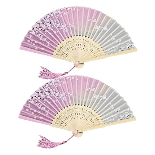 AKOOSY 2 Stück Antiker Faltbarer Handfächer Chinesischer Stil Tanzfächer Rosa Vintage Faltfächer für Familie Freunde Party Dekoration AKOOSY 2 Stück Antiker Faltbarer Handfächer Chinesischer Stil Tanzfächer Rosa Vintage Faltfächer für Familie Freunde Party Dekoration von AKOOSY