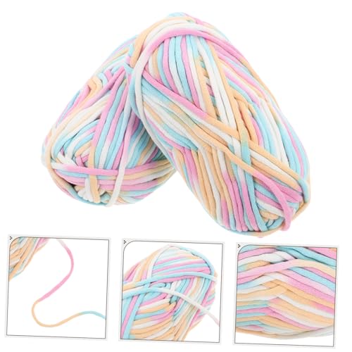 AKOOSY 2 Stück Bunte Baumwoll Strickgarne Weiches Langlebiges Garn für Pullover und Schals Vielseitiges Häkelgarn in Regenbogenfarben für DIY Handarbeiten und Strickprojekte AKOOSY 2 Stück Bunte Baumwoll Strickgarne Weiches Langlebiges Garn für Pullover und Schals Vielseitiges Häkelgarn in Regenbogenfarben für DIY Handarbeiten und Strickprojekte von AKOOSY