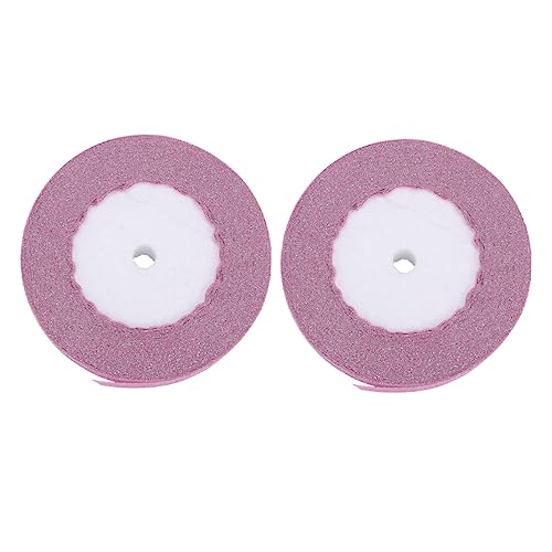 AKOOSY 2 Stück Buntes Zwiebelgürtel Samtband Blumen Hochzeitsdekor Burgund Organza-drahtband Königliches Band Bögen Satinband Gewelltes Band Dünn Wickelband Polyester Rosa von AKOOSY