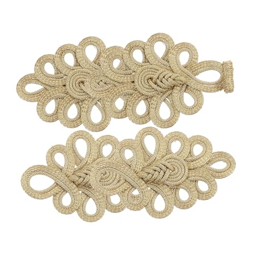 AKOOSY 2 Stück Chinese Frog Buttons Handgefertigte für Outfits Vintage Knopfverschlüsse für Cheongsam und Traditionelle Kleidung von AKOOSY