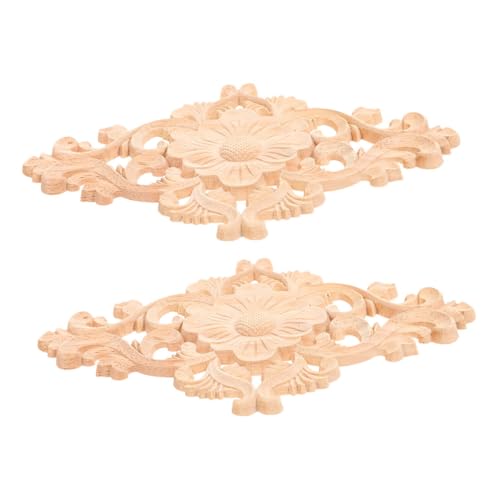 AKOOSY 2 Stück Holzapplikationen Geschnitztes Holzornament Möbelverzierung Langlebig Dekorative Blütenornamente für Türen Schränke Einfach zu Montieren Vintage stil AKOOSY 2 Stück Holzapplikationen Geschnitztes Holzornament Möbelverzierung Langlebig Dekorative Blütenornamente für Türen Schränke Einfach zu Montieren Vintage stil von AKOOSY