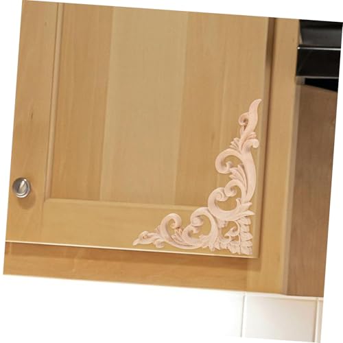 AKOOSY 2 Stück Holzapplikationen für Möbel Unbemalte Geschnitzte Eckornamente aus Robustem Holz Langlebige DIY Dekoration Natürliche Holzfarbe als Aufkleber für Schrank Tür Möbel AKOOSY 2 Stück Holzapplikationen für Möbel Unbemalte Geschnitzte Eckornamente aus Robustem Holz Langlebige DIY Dekoration Natürliche Holzfarbe als Aufkleber für Schrank Tür Möbel von AKOOSY