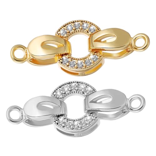 AKOOSY 2 Stück Metall Schmuckverschluss mit Strasssteinen Klappverschluss für Armbänder und Halsketten Stabile DIY Schmuckverschlüsse für Handgefertigte Perlenarmbänder und Kreative AKOOSY 2 Stück Metall Schmuckverschluss mit Strasssteinen Klappverschluss für Armbänder und Halsketten Stabile DIY Schmuckverschlüsse für Handgefertigte Perlenarmbänder und Kreative von AKOOSY