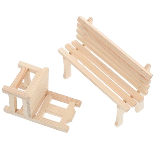 AKOOSY 2 Stück Puppenhausbank Mini-Puppenhaus- kleine Parkbank Spielhaus Puppenhaus Sitzbank Puppenhaus Zubehör Modell Bank Modell einer Parkbank Holz Beige AKOOSY 2 Stück Puppenhausbank Mini-Puppenhaus- kleine Parkbank Spielhaus Puppenhaus Sitzbank Puppenhaus Zubehör Modell Bank Modell einer Parkbank Holz Beige von AKOOSY