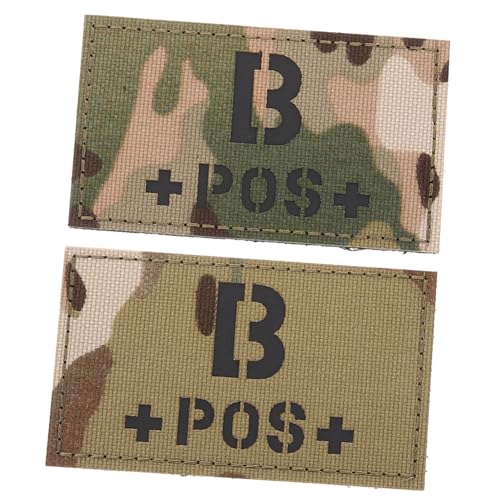 AKOOSY 2 Stück Reflektierender Camouflage Blutgruppen Patch Robustes für Militäruniformen Rucksäcke Mützen Praktische Sicherheitsmarkierung für Notfälle AKOOSY 2 Stück Reflektierender Camouflage Blutgruppen Patch Robustes für Militäruniformen Rucksäcke Mützen Praktische Sicherheitsmarkierung für Notfälle von AKOOSY