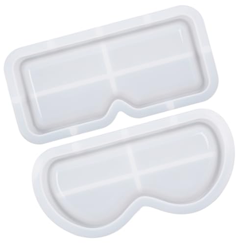 AKOOSY 2 Stück Silikon Gießform für Brillenablage Teiliges Epoxidharz Tray Moulds Weich Langlebig DIY Schmuckhalter Herstellung Epoxy Kunsthandwerk Geschenkidee von AKOOSY