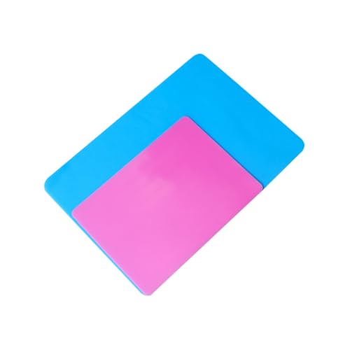 AKOOSY 2 Stück Silikonmatte DIY Bastelunterlage Langlebig Hitzebeständig Wiederverwendbar Rutschfest Multifunktional als Tisch und Arbeitsmatte für Epoxidharz Malen Zufällige Farbe von AKOOSY