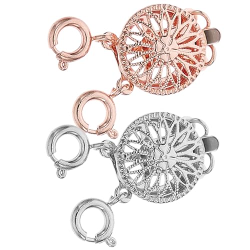 AKOOSY 2 Stück Teiliges Schmuckverbinder Rostfreiem Robust und Langlebig für Mehrschichtige Halsketten und Armbänder Leichtes Design für Einfache DIY anfertigung und Geschenkideen von AKOOSY