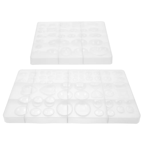 AKOOSY 2 Stück Teiliges Silikon Gießform für Resin Epoxidharz Cabochon Schmuckformen Flexibel Langlebig für DIY Anhänger und Ohrringe Leicht zu Reinigen für Handwerksprojekte von AKOOSY