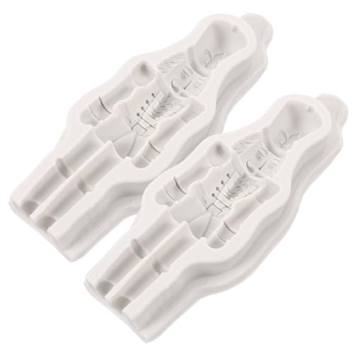 AKOOSY 2 Stück Teiliges Soldat Silikonform für Weihnachten DIY Epoxidharz Bastelset Kreative Weihnachtsdeko für Party mit Glitzer und Pigmenten Individuell Gestaltbar von AKOOSY