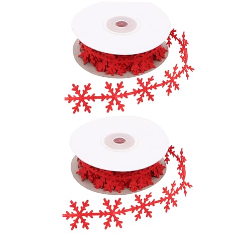 AKOOSY 2 Stück Weihnachtsgeschenkband Teilig Schneeflocken Dekoratives Geschenkband Geschenkverpackung DIY Bastelband Rot Strapazierfähiges Vliesmaterial Glatte Oberfläche Festliche AKOOSY 2 Stück Weihnachtsgeschenkband Teilig Schneeflocken Dekoratives Geschenkband Geschenkverpackung DIY Bastelband Rot Strapazierfähiges Vliesmaterial Glatte Oberfläche Festliche von AKOOSY
