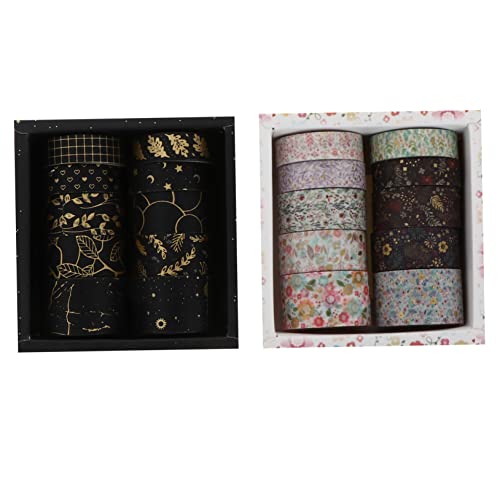 AKOOSY 20 Rollen Handbuch und Klebeband Streifen dekorativ dünn Abdeckband Sammelalbum scrapbook scheckheft Basteln stickern Klebeband zum Verpacken von Geschenken Washi -Klebeband Papier von AKOOSY