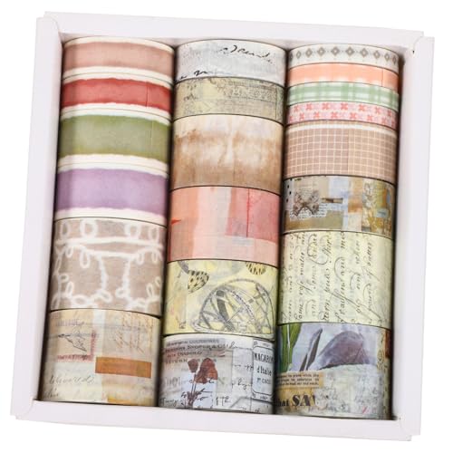 AKOOSY 20 Rollen Washi-tape Band Masse Vintage-aufkleber-scrapbooking Dekoratives Klebeband Sammelalbum Für Retro Farbig Dünn Pastell Süßes Band Schrott Handwerkband Papier von AKOOSY