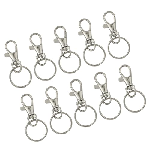AKOOSY 20 Sätze Teiliges Große Abnehmbare Schwenkbare Karabiner Schlüsselanhänger mit Silbernen Schlüsselringen Robuste Metallverschlüsse für Schlüssel Taschen und DIY Schmuck Zubehör AKOOSY 20 Sätze Teiliges Große Abnehmbare Schwenkbare Karabiner Schlüsselanhänger mit Silbernen Schlüsselringen Robuste Metallverschlüsse für Schlüssel Taschen und DIY Schmuck Zubehör von AKOOSY