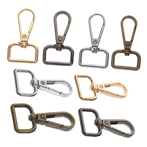 AKOOSY 20 Stck Teiliges Metall Karabinerhaken mit D ring Drehverschluss Robuste Legierung Langlebig und Rostfrei für Schlüsselanhänger Taschen und Schmuckherstellung Vielseitig von AKOOSY