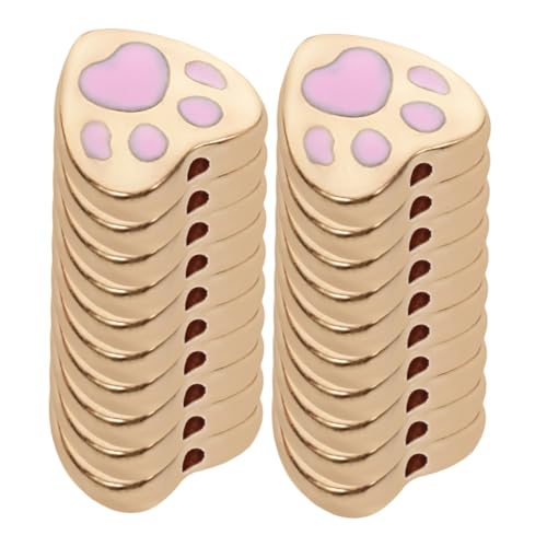 AKOOSY 20 Stück DIY Schmuckherstellung Charms Hundepfote Herzperlen Langlebigem Legierungs Material für Armbänder und für AKOOSY 20 Stück DIY Schmuckherstellung Charms Hundepfote Herzperlen Langlebigem Legierungs Material für Armbänder und für von AKOOSY