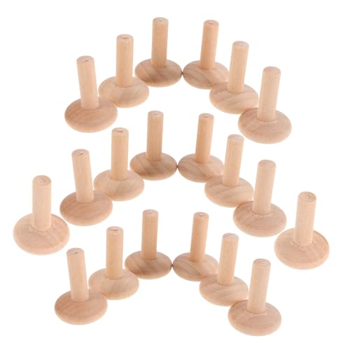 AKOOSY 20 Stück Förmige Holzstifte aus Massivem Hartholz Robuste Verbindungsdübel für Möbelreparatur Natürliche Oberfläche Kleine Holzpins für DIY Bastelprojekte und Kinderhandwerk von AKOOSY