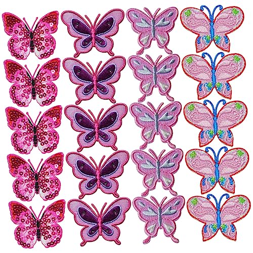 AKOOSY 20 Stück Gestickter Stoffaufnäher Schmetterling Patches Zum Aufnähen Für Schmetterlingsapplikation Party Schmetterlingsstoff Bestickte Aufnäher Mit Schmetterlingen Polyester AKOOSY 20 Stück Gestickter Stoffaufnäher Schmetterling Patches Zum Aufnähen Für Schmetterlingsapplikation Party Schmetterlingsstoff Bestickte Aufnäher Mit Schmetterlingen Polyester von AKOOSY