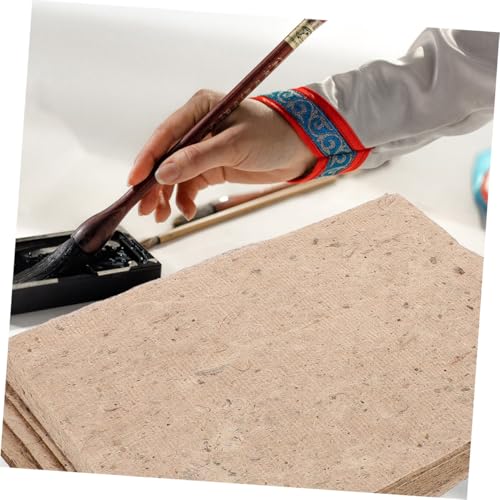 AKOOSY 20 Stück Handgeschöpftes Maulbeerpapier Naturfarben Papierbögen für Kalligrafie Decoupage Scrapbooking Basteln Strukturiert Langlebig für DIY Kunstprojekte von AKOOSY