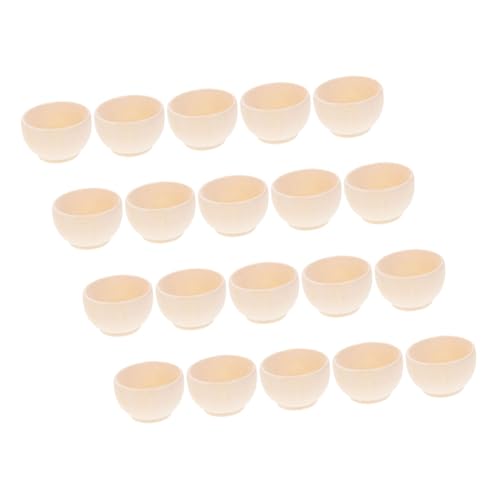AKOOSY 20 Stück Kleine Naturbelassene Holzschalen zum Bemalen Glatte DIY Bastelschalen aus Holz Unbemalte Schüsseln für Kreative Dekoration und Handwerksprojekte AKOOSY 20 Stück Kleine Naturbelassene Holzschalen zum Bemalen Glatte DIY Bastelschalen aus Holz Unbemalte Schüsseln für Kreative Dekoration und Handwerksprojekte von AKOOSY