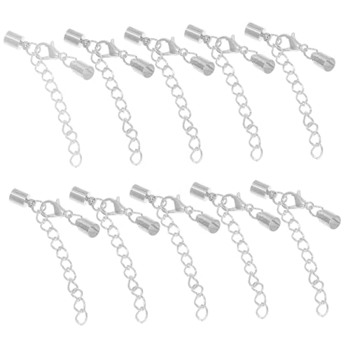 AKOOSY 20 Stück Lobster Clasp Schlüsselring DIY Schmuckverschluss für Armbänder und Bastelprojekte Rostfrei und Langlebig Silberfarben von AKOOSY