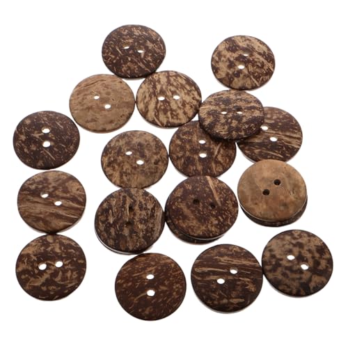 AKOOSY 20 Stück Natürliche Kokosnussschalenknöpfe Mit 2 Löchern, Rund, Flach, Für Mäntel, Pullover, Hemden, Nähen, Basteln, Kleidungsdekor AKOOSY 20 Stück Natürliche Kokosnussschalenknöpfe Mit 2 Löchern, Rund, Flach, Für Mäntel, Pullover, Hemden, Nähen, Basteln, Kleidungsdekor von AKOOSY