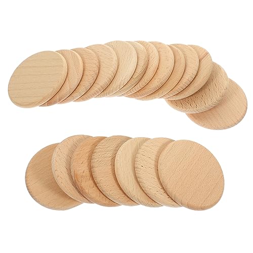AKOOSY 20 Stück Runde Holzscheiben für DIY Bastelprojekte Unvollendete Holzdiscs zum Malen für Hochzeiten Weihnachten und Kreative Dekorationen AKOOSY 20 Stück Runde Holzscheiben für DIY Bastelprojekte Unvollendete Holzdiscs zum Malen für Hochzeiten Weihnachten und Kreative Dekorationen von AKOOSY