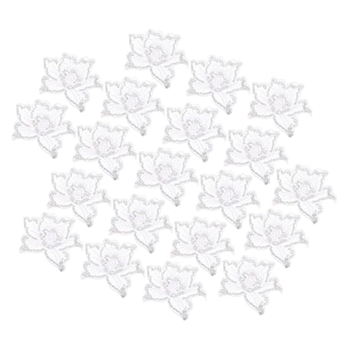 AKOOSY 20 Stück Teiliges Bestickte Blumen Patches zum Aufbügeln und Annähen Dekorative Applikationen aus Langlebigem Polyester für Kleidung DIY Zubehör Weiß Vielseitig Einsetzbar AKOOSY 20 Stück Teiliges Bestickte Blumen Patches zum Aufbügeln und Annähen Dekorative Applikationen aus Langlebigem Polyester für Kleidung DIY Zubehör Weiß Vielseitig Einsetzbar von AKOOSY