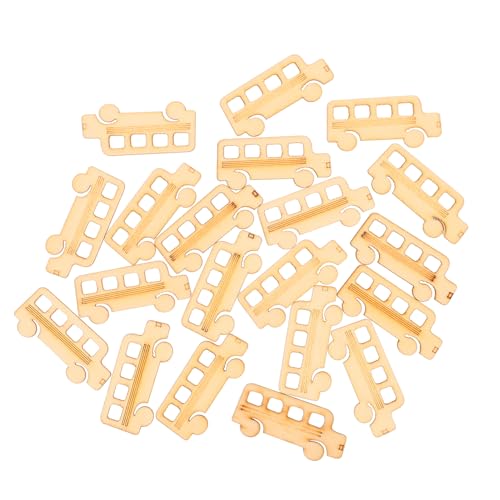 AKOOSY 20 Stück Teiliges DIY Holzscheiben Busform Glatte Oberfläche Sichere Holzteile für Bastelprojekte Kreative Holzverzierungen Schulbus Holzstücke für Handwerk Dekoration AKOOSY 20 Stück Teiliges DIY Holzscheiben Busform Glatte Oberfläche Sichere Holzteile für Bastelprojekte Kreative Holzverzierungen Schulbus Holzstücke für Handwerk Dekoration von AKOOSY