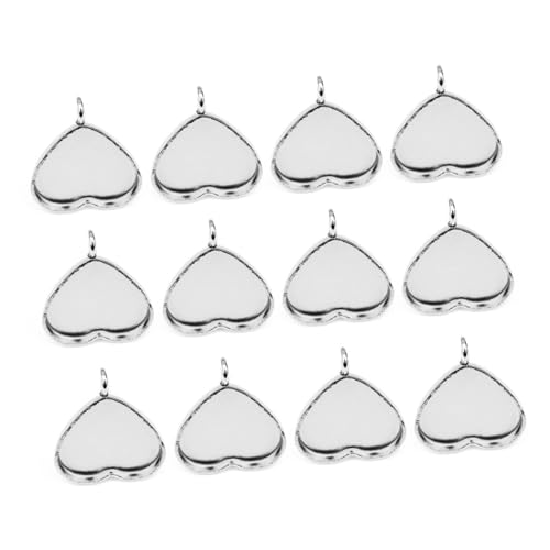 AKOOSY 20 Stück Teiliges Edelstahl Ohrsteckerrohling Herzform DIY Schmuckzubehör Ohrringbasis für Damen zum Selbermachen Kreativer Ohrschmuck von AKOOSY